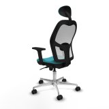 Kontorstol med hovedg�rde Piqueras y Crespo 2D086N1 Turkisbl� #4