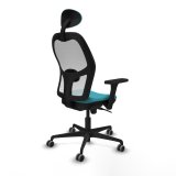 Kontorstol med hovedg�rde Piqueras y Crespo 3D036G1 Turkisbl� #6