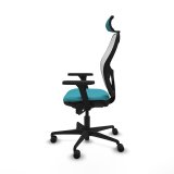 Kontorstol med hovedg�rde Piqueras y Crespo 3D036N2 Turkisbl� #3