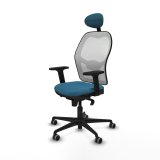 Kontorstol med hovedg�rde Piqueras y Crespo 2D036G1 Hvid Petroleum gr�n #2