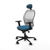 Kontorstol med hovedg�rde Piqueras y Crespo 2D036N1 Hvid Petroleum gr�n #2