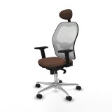 Kontorstol med hovedg�rde Piqueras y Crespo 2D086N1 Hvid M�rkebrun #2