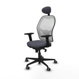 Kontorstol med hovedg�rde Piqueras y Crespo 2D036G1 M�rkegr� #2