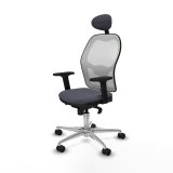 Kontorstol med hovedg�rde Piqueras y Crespo 2D086N1 M�rkegr� #2