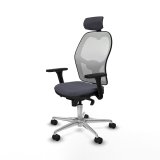 Kontorstol med hovedg�rde Piqueras y Crespo 3D086N2 M�rkegr� #2