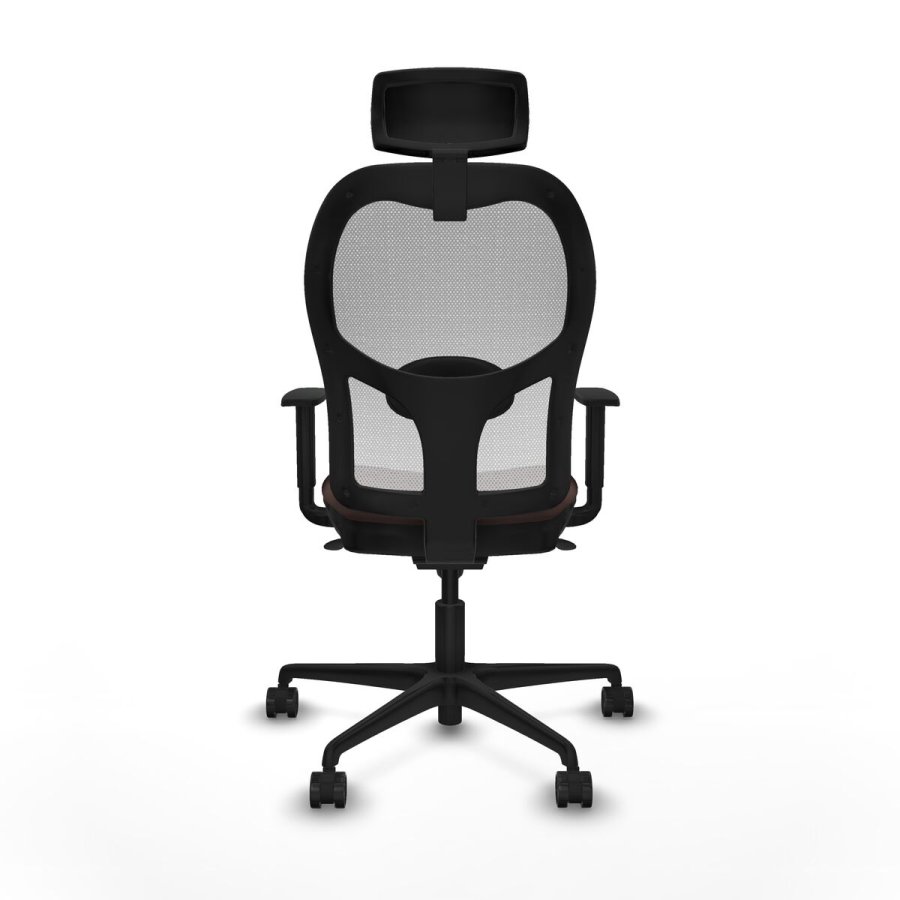 Kontorstol med hovedgrde Jorquera Piqueras y Crespo 1D036N2 Hvid Mrkebrun #5