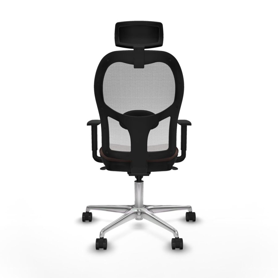 Kontorstol med hovedgrde Jorquera Piqueras y Crespo 1D086N2 Hvid Mrkebrun #5