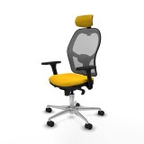 Kontorstol med hovedg�rde Piqueras y Crespo 3D086N2 Gul #2