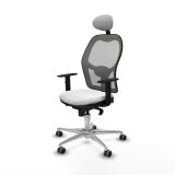 Kontorstol med hovedg�rde Jorquera Piqueras y Crespo 1D086G1 Hvid #2