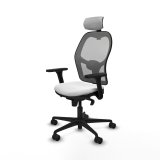 Kontorstol med hovedg�rde Piqueras y Crespo 3D036N2 Hvid #2