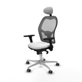 Kontorstol med hovedg�rde Piqueras y Crespo 3D086G1 Hvid #2