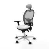 Kontorstol med hovedg�rde Piqueras y Crespo 3D086N1 Hvid #2