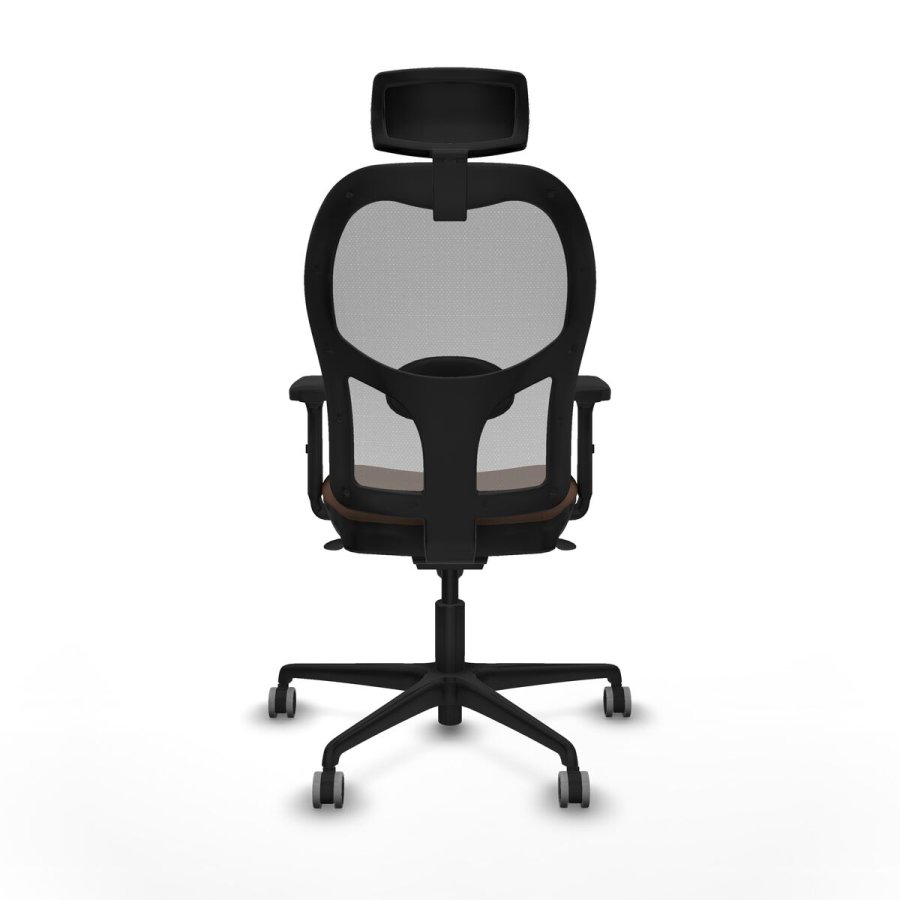 Kontorstol med hovedg�rde Piqueras y Crespo 2D036G2 Gr� M�rkebrun #5