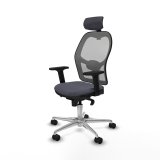 Kontorstol med hovedg�rde Piqueras y Crespo 2D086N2 M�rkegr� #2