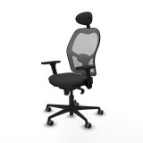 Kontorstol med hovedg�rde Piqueras y Crespo 3D036G1 Sort #2