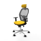 Kontorstol med hovedg�rde Jorquera Piqueras y Crespo 1D086N2 Gul #2