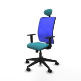 Kontorstol med hovedg�rde Motilla Piqueras y Crespo 1D066N1 Turkisbl� #2