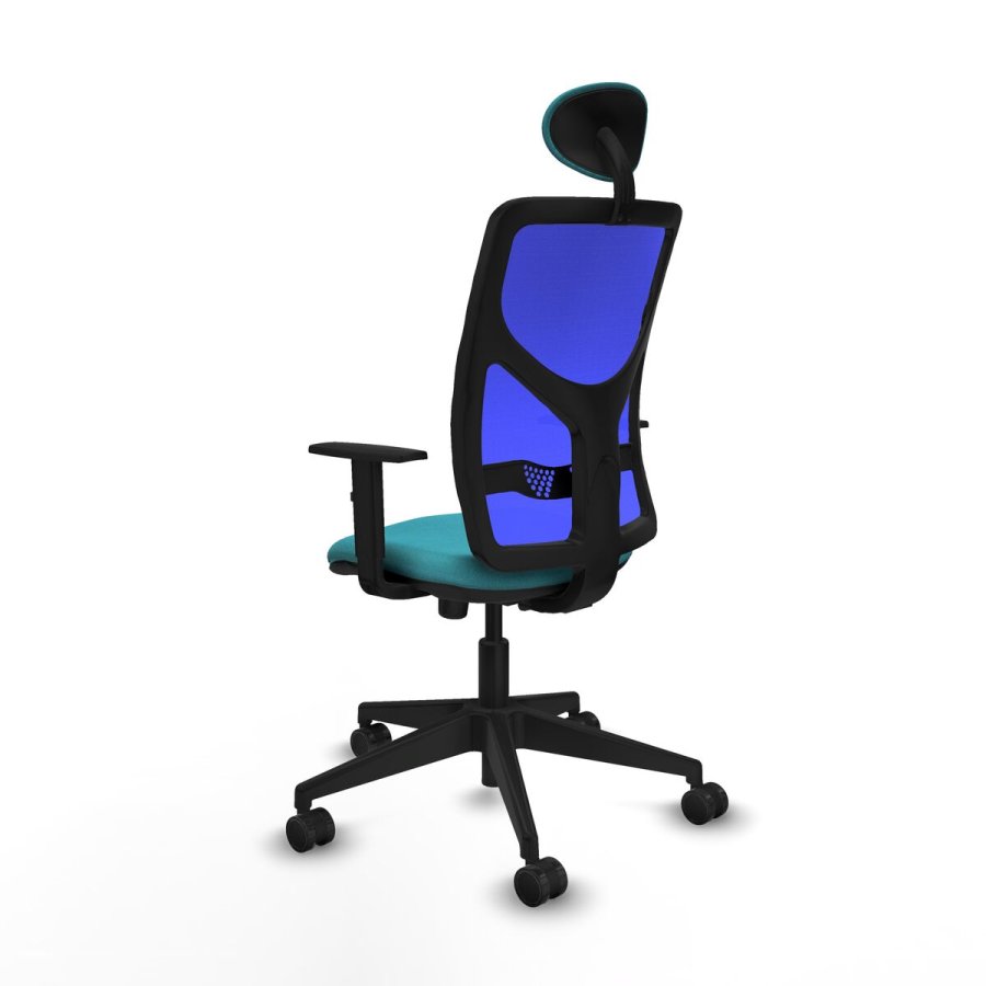 Kontorstol med hovedg�rde Motilla Piqueras y Crespo 1D066N1 Turkisbl� #4