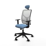 Kontorstol med hovedg�rde Motilla Piqueras y Crespo 1D066N1 Himmelbl� #2