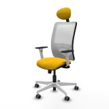 Kontorstol med hovedg�rde Zulema Piqueras y Crespo 1B026G1 Gul #2