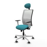 Kontorstol med hovedg�rde Zulema Piqueras y Crespo 1B026G1 Turkisbl� #2