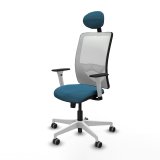 Kontorstol med hovedg�rde Zulema Piqueras y Crespo 1B026G1 Hvid Petroleum gr�n #2