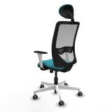 Kontorstol med hovedg�rde Zulema Piqueras y Crespo 1B026G1 Turkisbl� #4