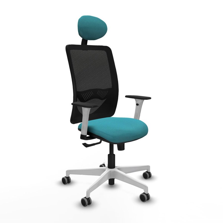 Kontorstol med hovedg�rde Zulema Piqueras y Crespo 1B026G1 Turkisbl� #1