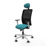 Kontorstol med hovedg�rde Zulema Piqueras y Crespo 1B026G1 Turkisbl� #2