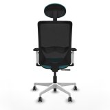 Kontorstol med hovedg�rde Zulema Piqueras y Crespo 1B026G1 Turkisbl� #5