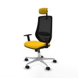 Kontorstol med hovedg�rde Piqueras y Crespo D086N2W Gul #2