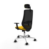 Kontorstol med hovedg�rde Piqueras y Crespo D086N2W Gul #4