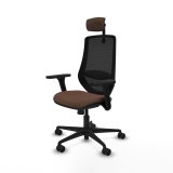 Kontorstol med hovedg�rde Mardos Piqueras y Crespo D036N2W Sort M�rkebrun #2