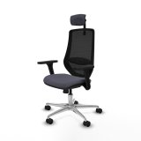 Kontorstol med hovedg�rde Mardos Piqueras y Crespo D086N2W M�rkegr� #2