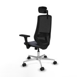 Kontorstol med hovedg�rde Mardos Piqueras y Crespo D086N2W M�rkegr� #4