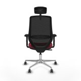 Kontorstol med hovedg�rde Piqueras y Crespo D086G2W R�dbrun #5