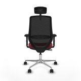 Kontorstol med hovedg�rde Piqueras y Crespo D086N2W R�dbrun #5