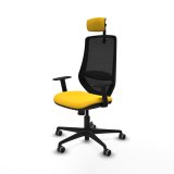 Kontorstol med hovedg�rde Piqueras y Crespo D036G2W Gul #2