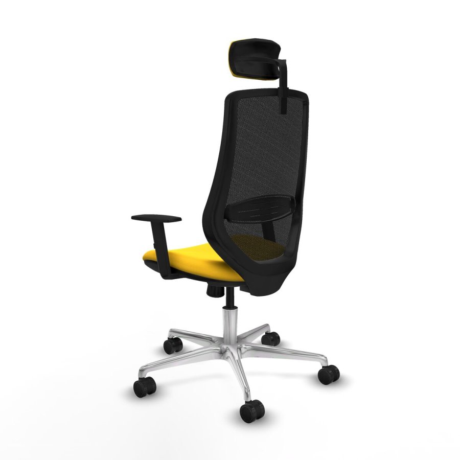 Kontorstol med hovedg�rde Piqueras y Crespo D086N2W Gul #4