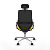 Kontorstol med hovedg�rde Piqueras y Crespo D086N2W Gul #5