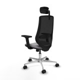 Kontorstol med hovedg�rde Piqueras y Crespo D086N2W Gr� #4