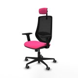 Kontorstol med hovedg�rde Piqueras y Crespo D036G2W Pink #2