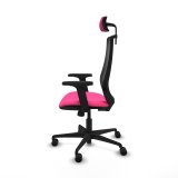 Kontorstol med hovedg�rde Piqueras y Crespo D036N2W Pink #3
