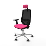 Kontorstol med hovedg�rde Piqueras y Crespo D086G2W Pink #2