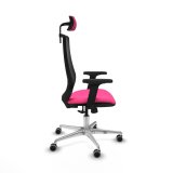 Kontorstol med hovedg�rde Piqueras y Crespo D086G2W Pink #7