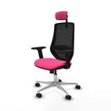 Kontorstol med hovedg�rde Piqueras y Crespo D086N2W Pink #2