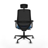 Kontorstol med hovedg�rde Piqueras y Crespo D036G2W Lysebl� #5