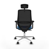 Kontorstol med hovedg�rde Piqueras y Crespo D086N2W Lysebl� #5