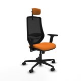 Kontorstol med hovedg�rde Piqueras y Crespo D036N2W Orange #1