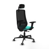 Kontorstol med hovedg�rde Piqueras y Crespo D036G2W Turkisbl� #6